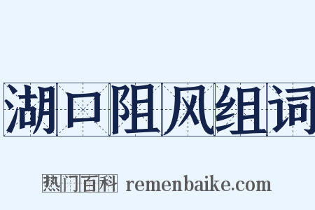 湖口阻风组词是什么意思的图片